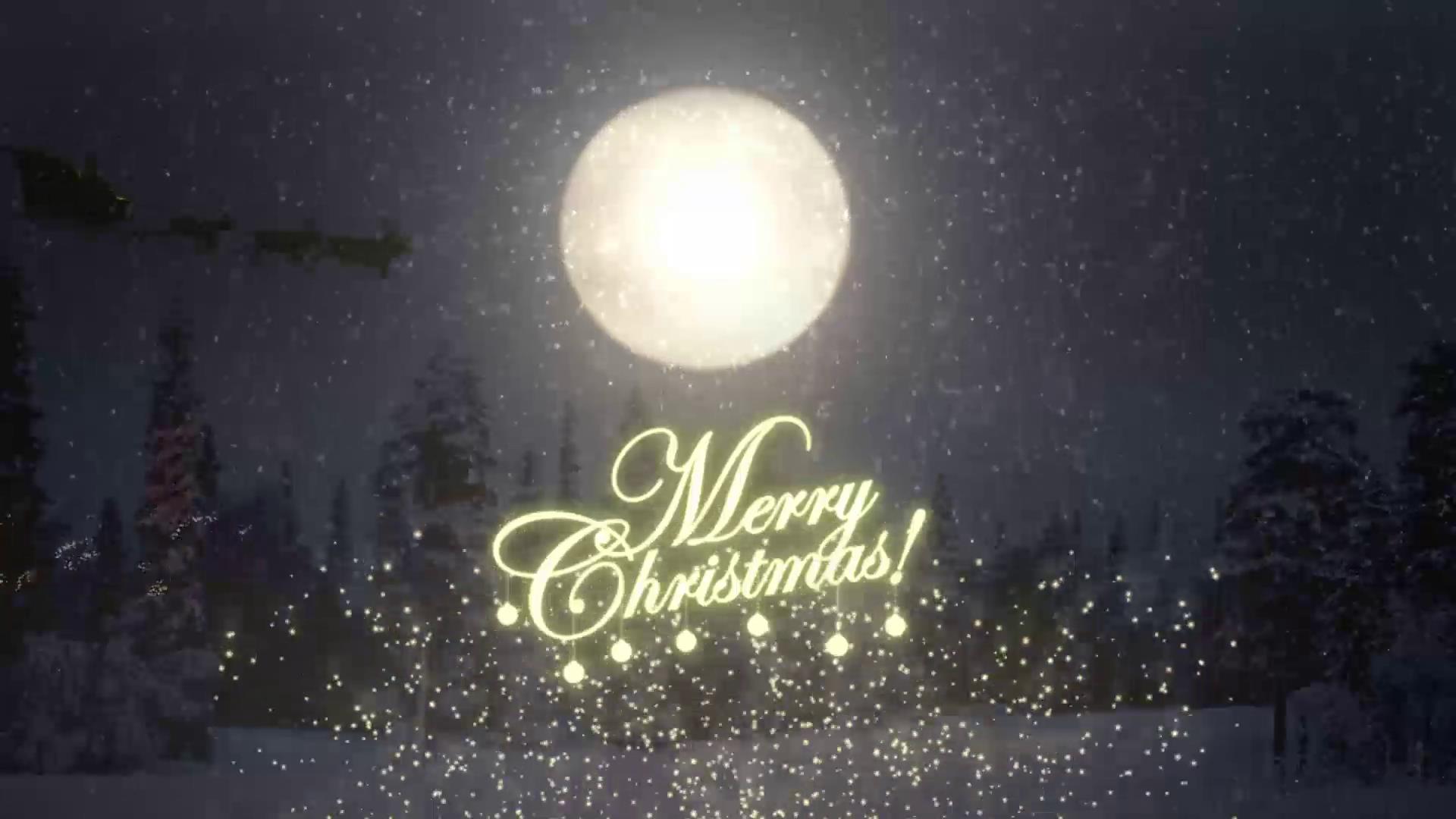 魔法圣诞节之夜开场动画AE模板视频的预览图