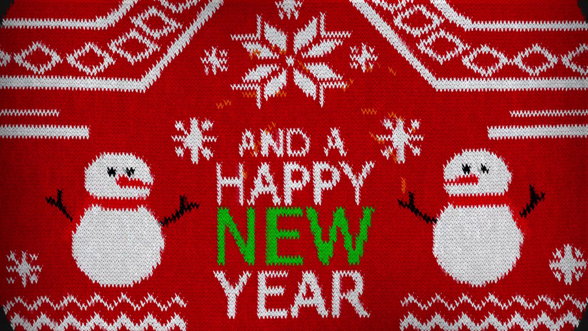 毛衣画布图案样式动画新年圣诞节AE模板视频的预览图