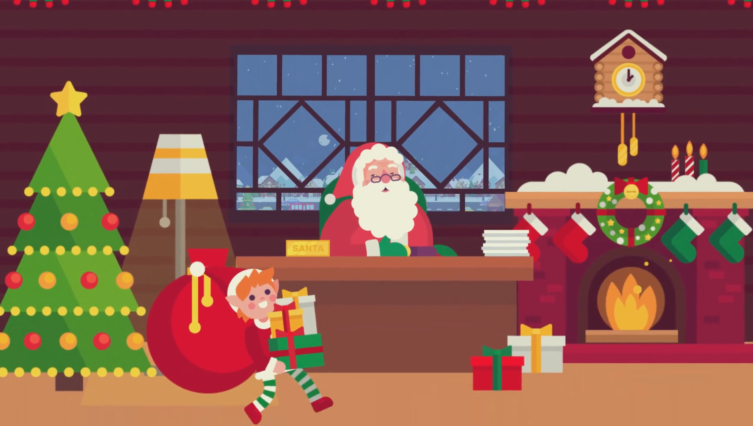 创意场景展示圣诞节演绎开场动画视频的预览图