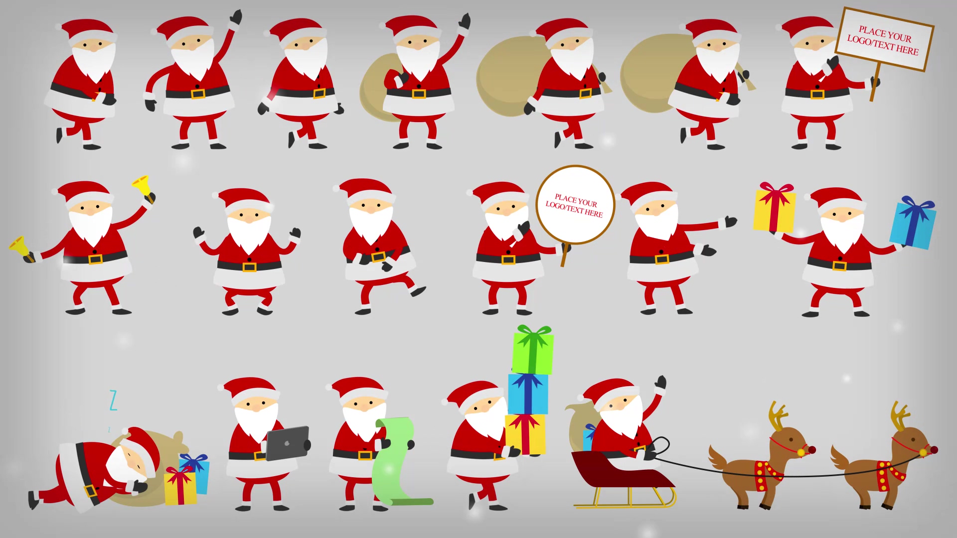 圣诞节宣传视频圣诞老人素材包视频的预览图