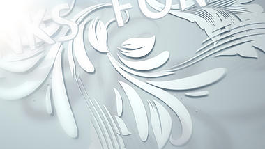 三维白色花纹生长感恩节宣传片头视频的预览图