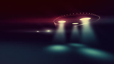 创意科幻三维ufo飞船LOGO展示视频的预览图