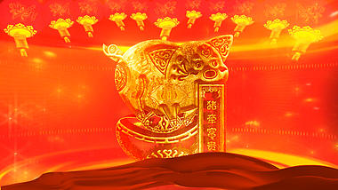 喜庆新春猪年宣传片ae模板视频的预览图