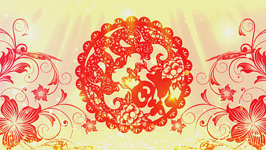 喜庆新春背景剪纸循环祝福背景视频的预览图