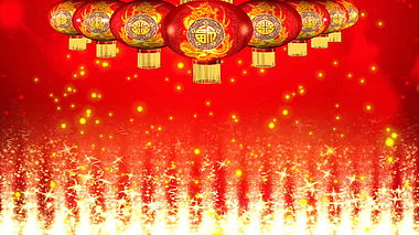 春节喜庆舞台大屏背景LED展示循环视频的预览图