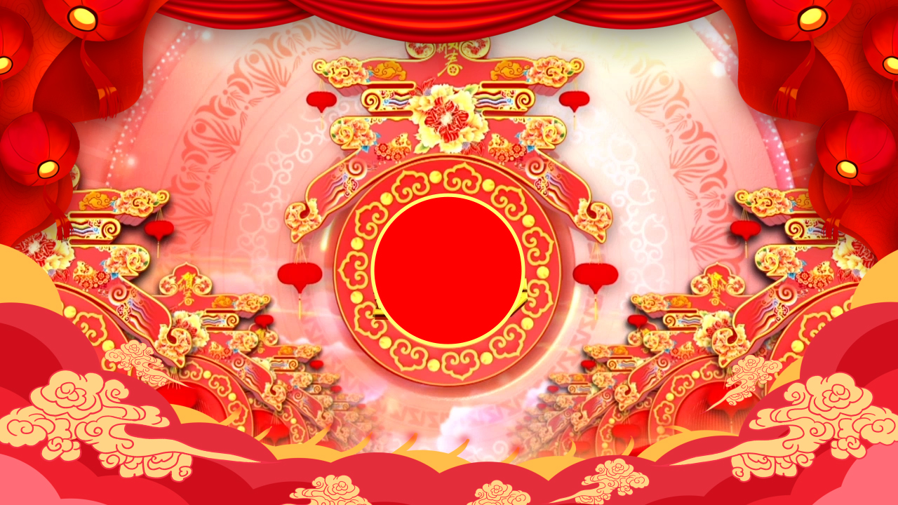 红色优雅喜庆2019春节背景视频ae模板视频的预览图