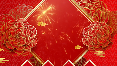 中国风喜庆春节背景AE模板视频的预览图