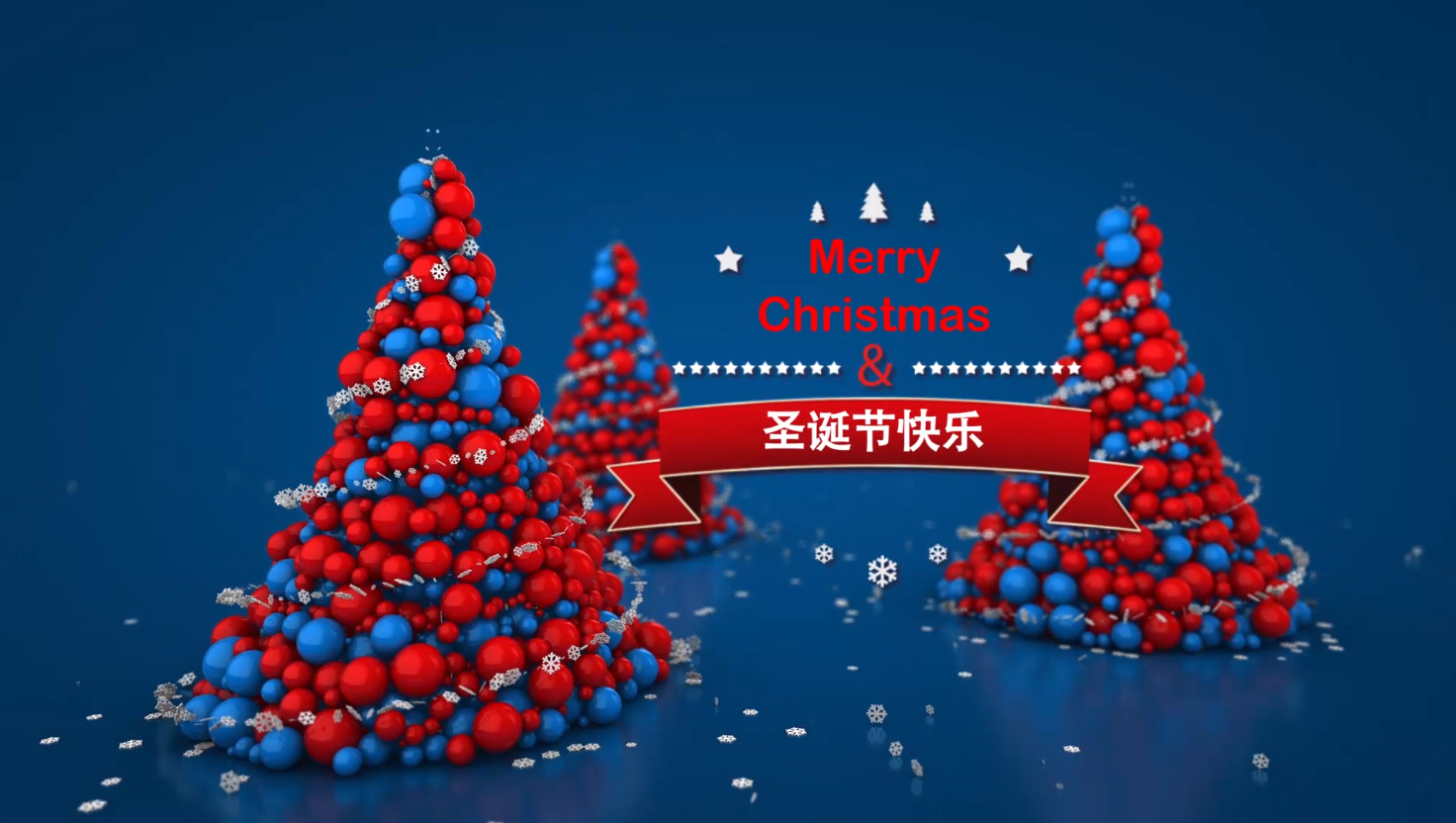 三维炫酷粒子圣诞节祝福展示PR模板视频的预览图