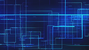 蓝色科技感数字线条循环动态背景视频的预览图