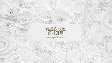 唯美白色玫瑰结婚婚礼开场视频的预览图