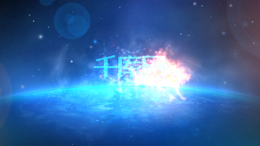 蓝色宇宙科技logo标志展示视频的预览图