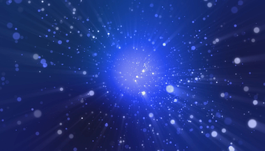 蓝色闪光粒子循环缓慢旋转动态背景视频的预览图
