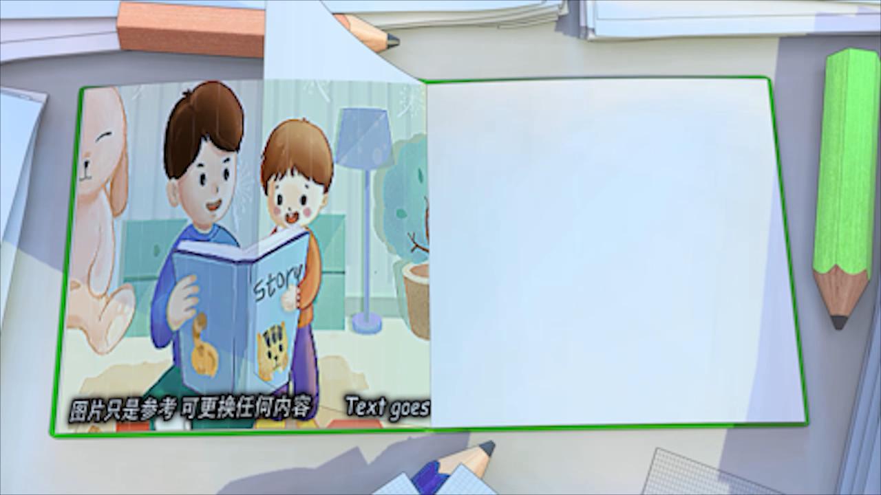 六一儿童节卡通相册展示AE模板视频的预览图
