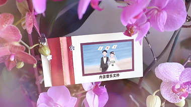 花丛浪漫婚礼相册AE模板视频的预览图