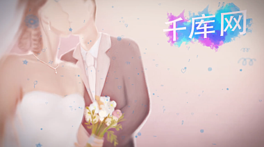 浪漫婚礼视差图片开场片头ae模板视频的预览图