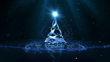 圣诞唯美圣诞树祝福贺卡光效粒子ae模版视频的预览图