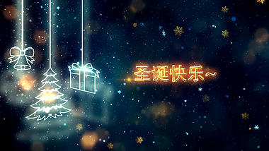 圣诞节日问候祝福雪花开场ae模版视频的预览图