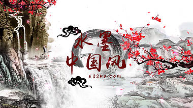 唯美中国风水墨宣传片ae模板视频的预览图
