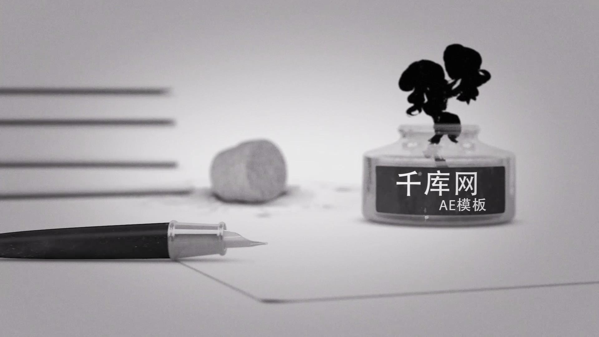 中国水墨画风格图文展示AE模板视频的预览图
