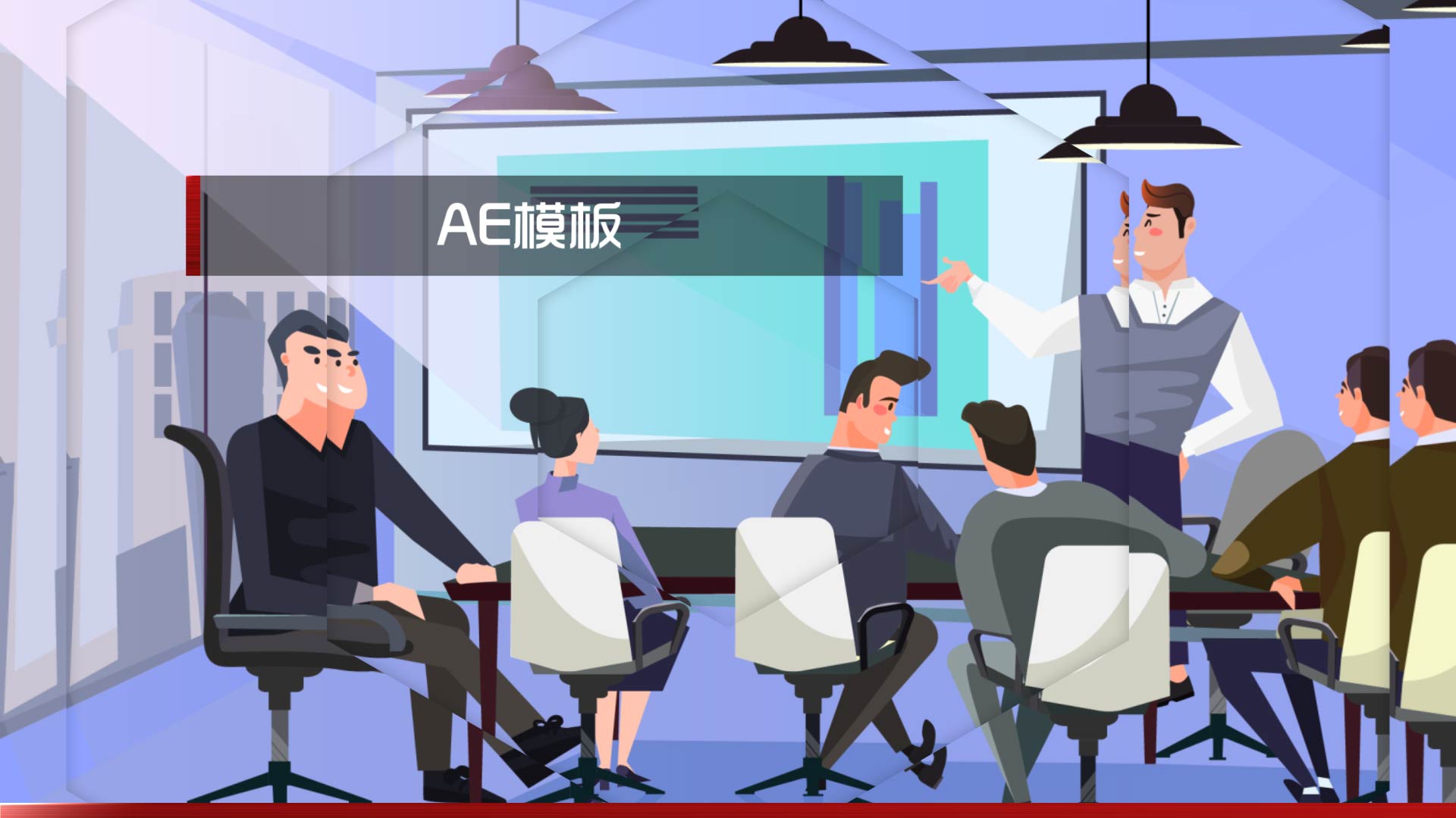 商务企业图文展示过渡视频AE模板视频的预览图