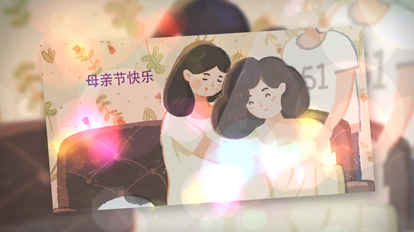 唯美母亲节梦幻照片动画ae模板视频的预览图