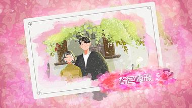 甜美粉色浪漫爱情婚礼相册AE模板视频的预览图