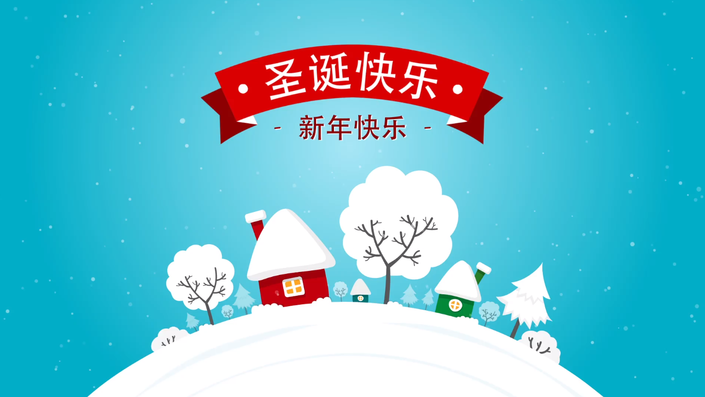 雪球旋转圣诞贺卡动画展示AE模板视频的预览图