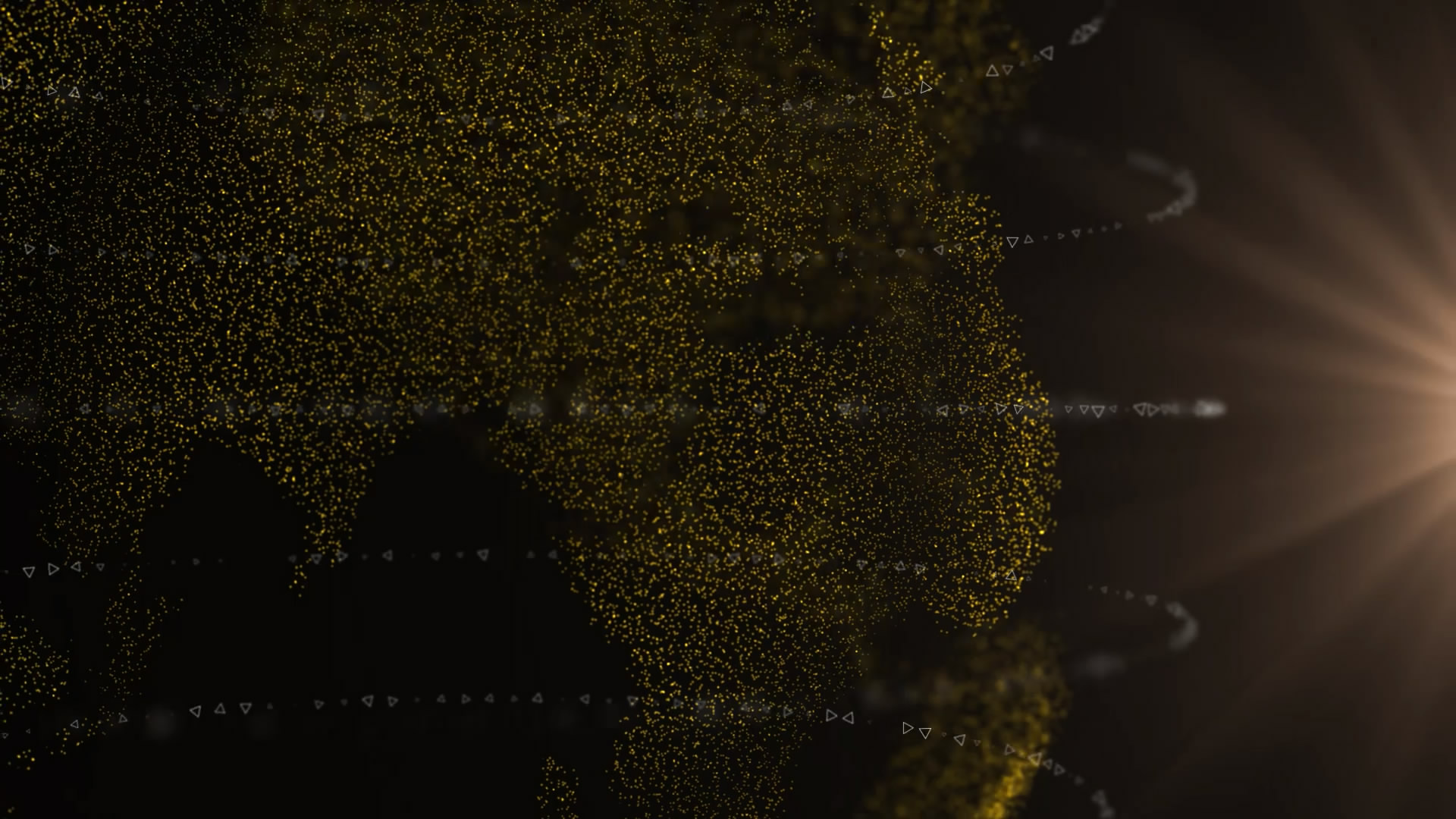 大气金色星空粒子地球AE模板视频的预览图