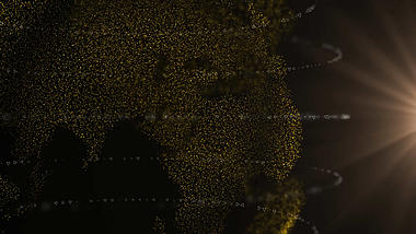 大气金色星空粒子地球AE模板视频的预览图