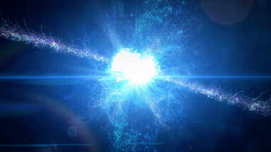 蓝色粒子炸裂企业LOGO演绎pr模板视频的预览图
