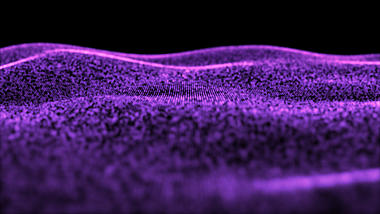 炫酷紫色粒子波浪透明通道背景素材视频的预览图