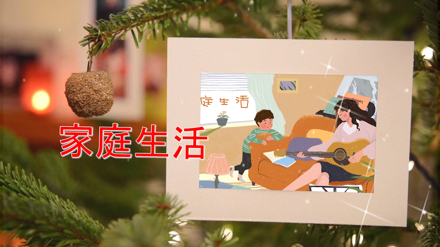 温馨圣诞节祝福家庭相册展示PR模板视频的预览图