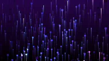 原创光纤粒子蓝紫色大气背景模板视频的预览图