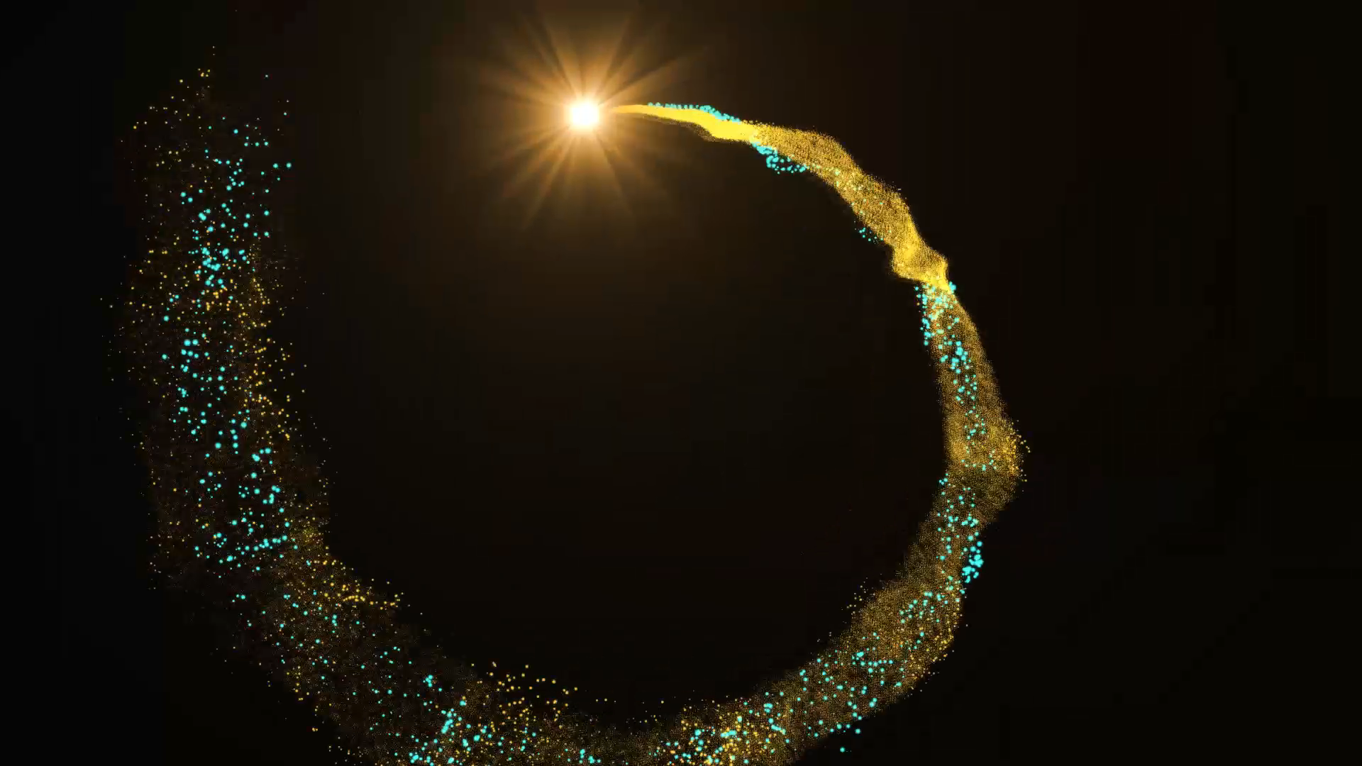圆形环绕粒子光带模板视频的预览图