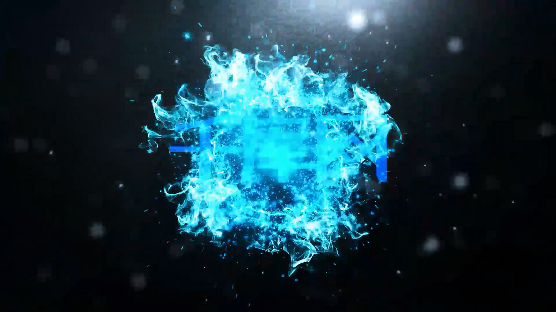 大气绚丽粒子爆炸logo标志ae展示模板视频的预览图