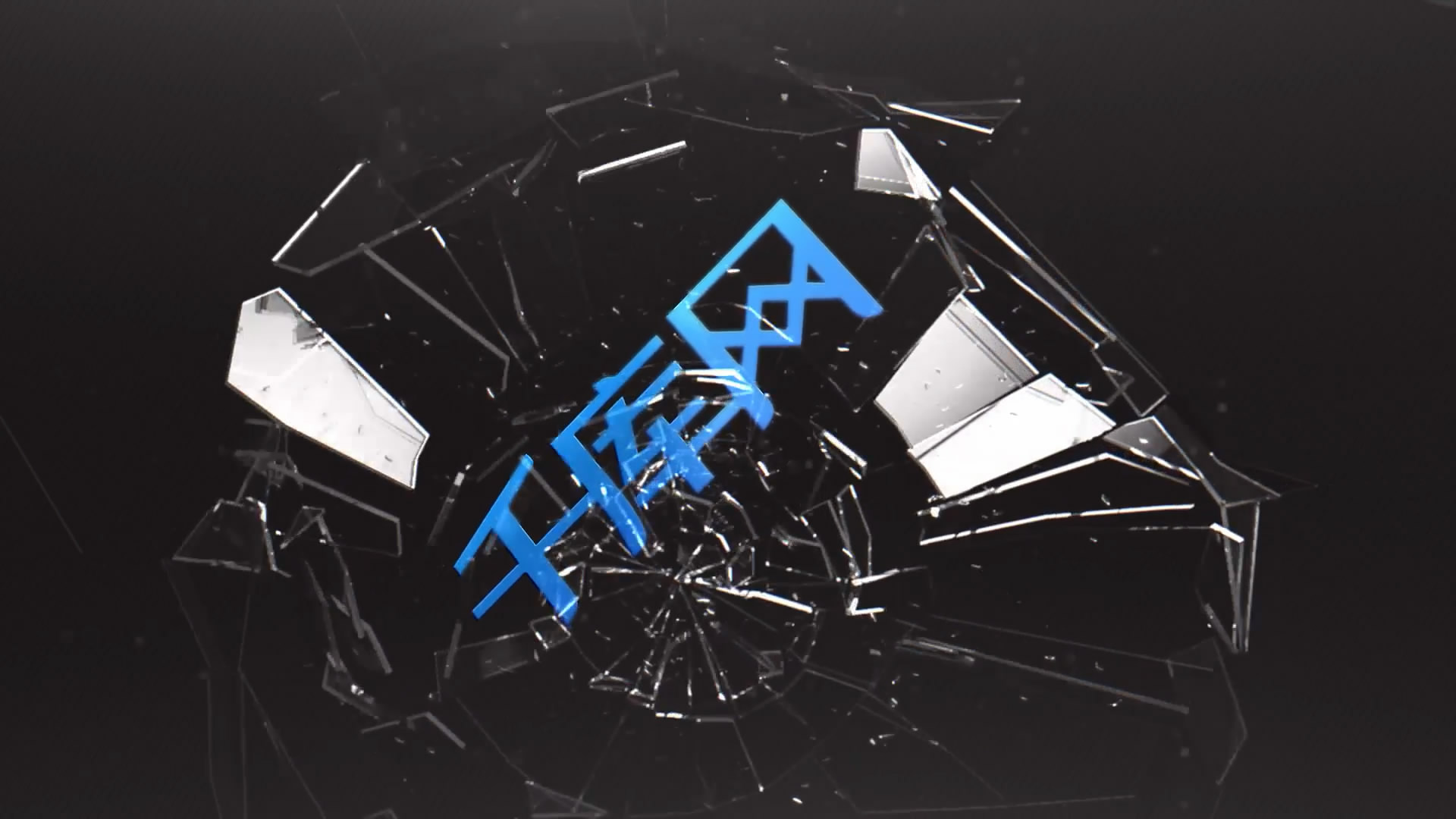 玻璃破碎效果Logo演绎视频的预览图