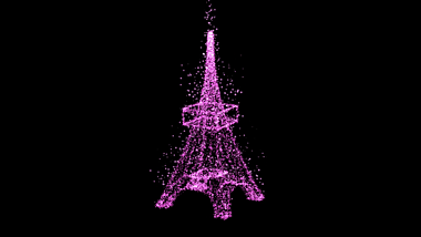 原创3D浪漫铁塔模型粒子AE模板视频的预览图