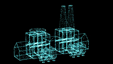 3D厂房模型粒子AE模板视频的预览图