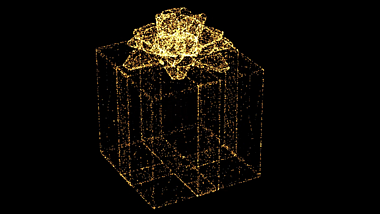3D金色礼物01模型粒子AE模板视频的预览图