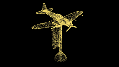 3D飞机模型粒子AE模板视频的预览图