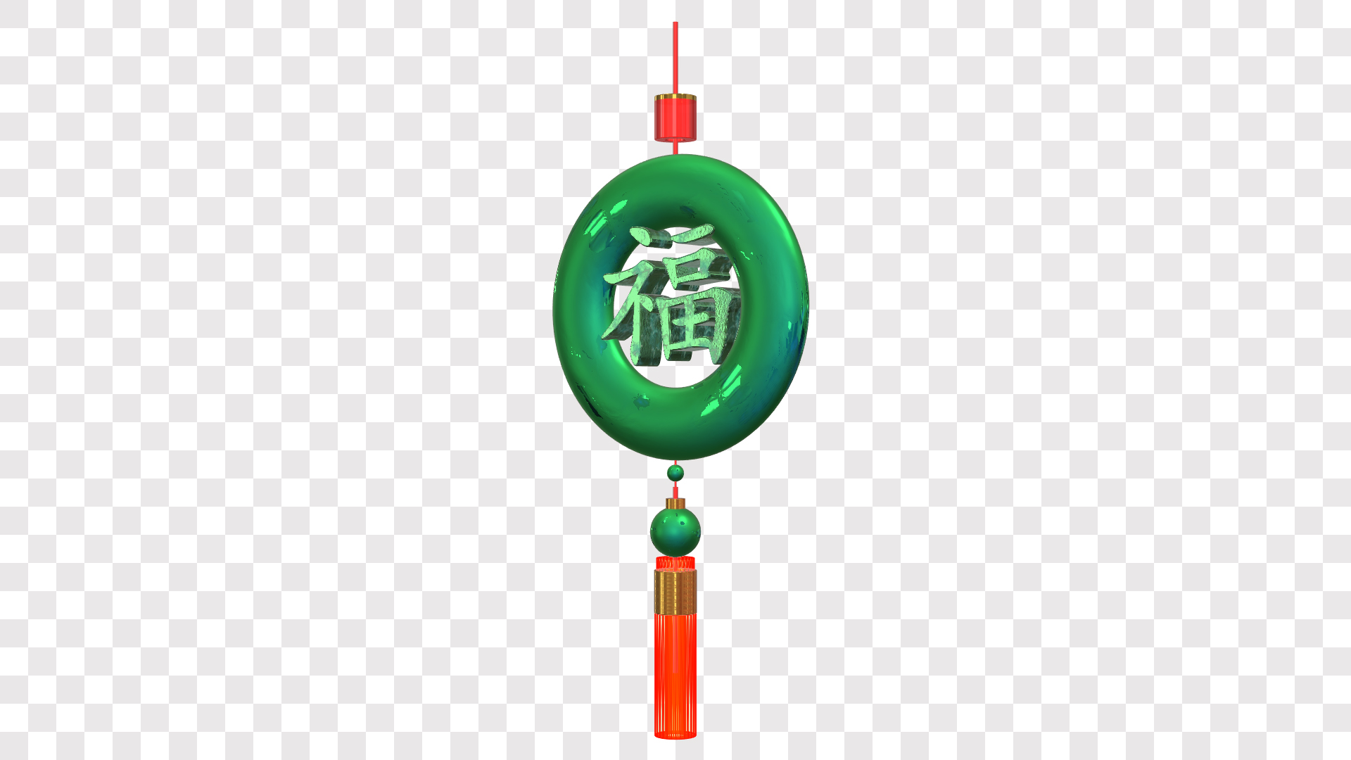 中国风玉坠吊坠装饰ae模板视频的预览图