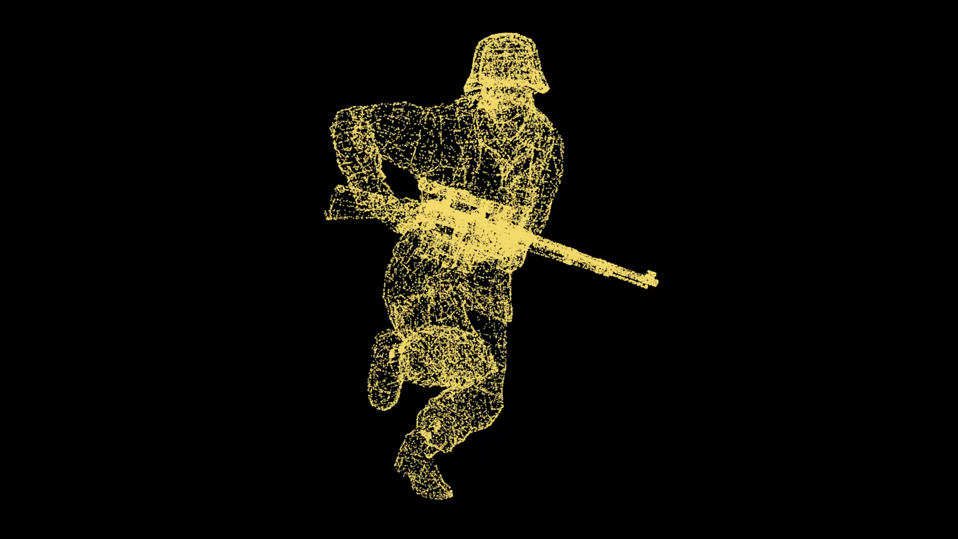 3D人物战士奔跑模型模板视频的预览图