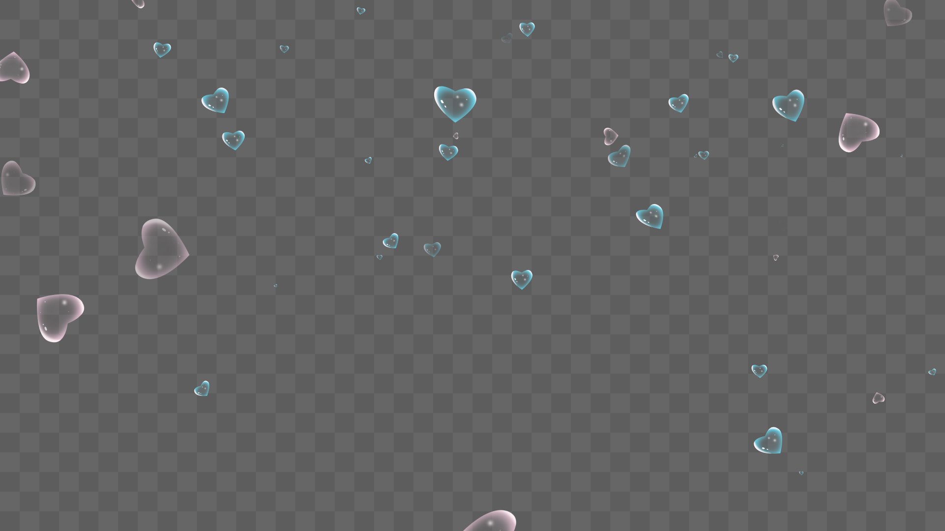 清新气泡心漂浮ae模板温馨视频的预览图