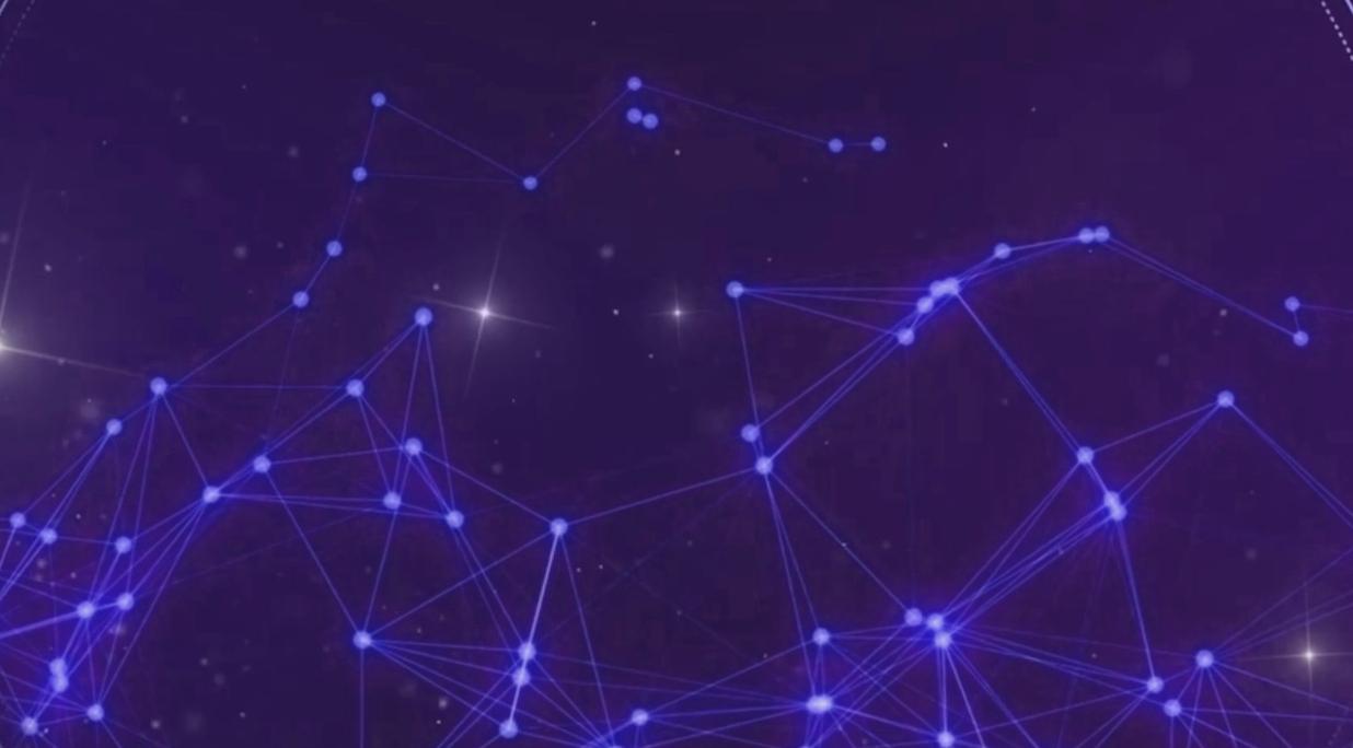 紫色粒子循环扩散科技感动态背景视频的预览图