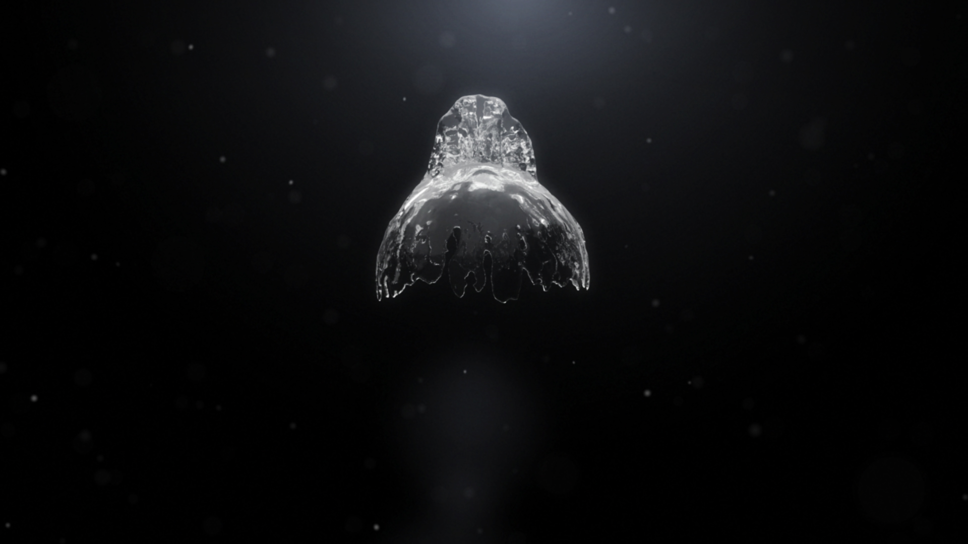 黑暗中的球形水流logo揭示AE模板视频的预览图