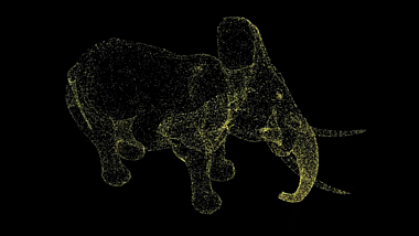 原创3D大象动物模型粒子AE模板视频的预览图
