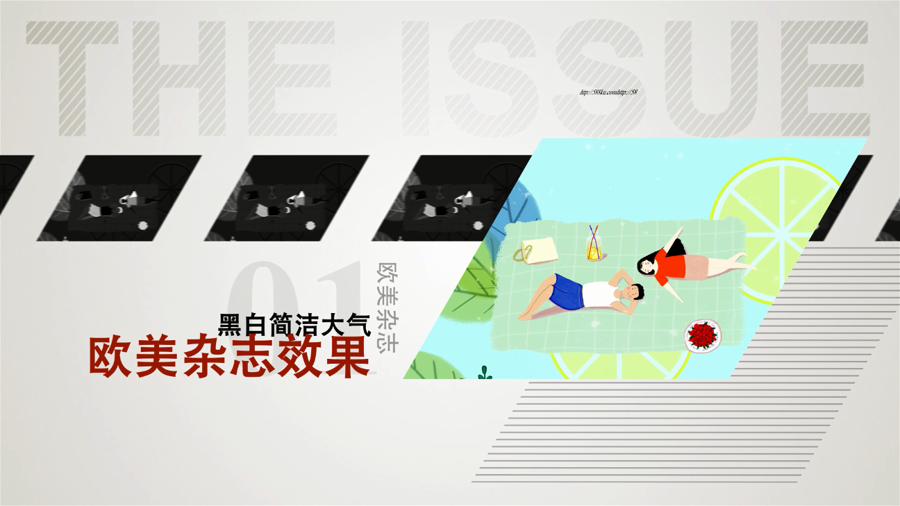 杂志图文版式布局创意宣传AE模板视频的预览图