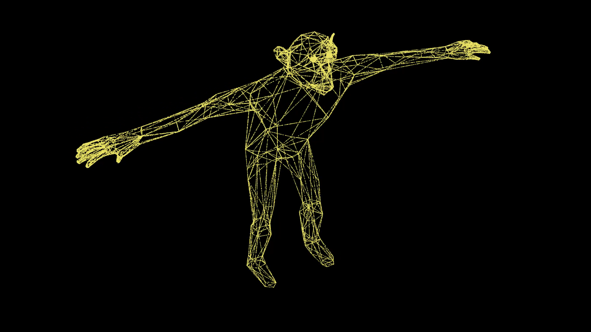 3D猿猴站立模型粒子AE模板视频的预览图
