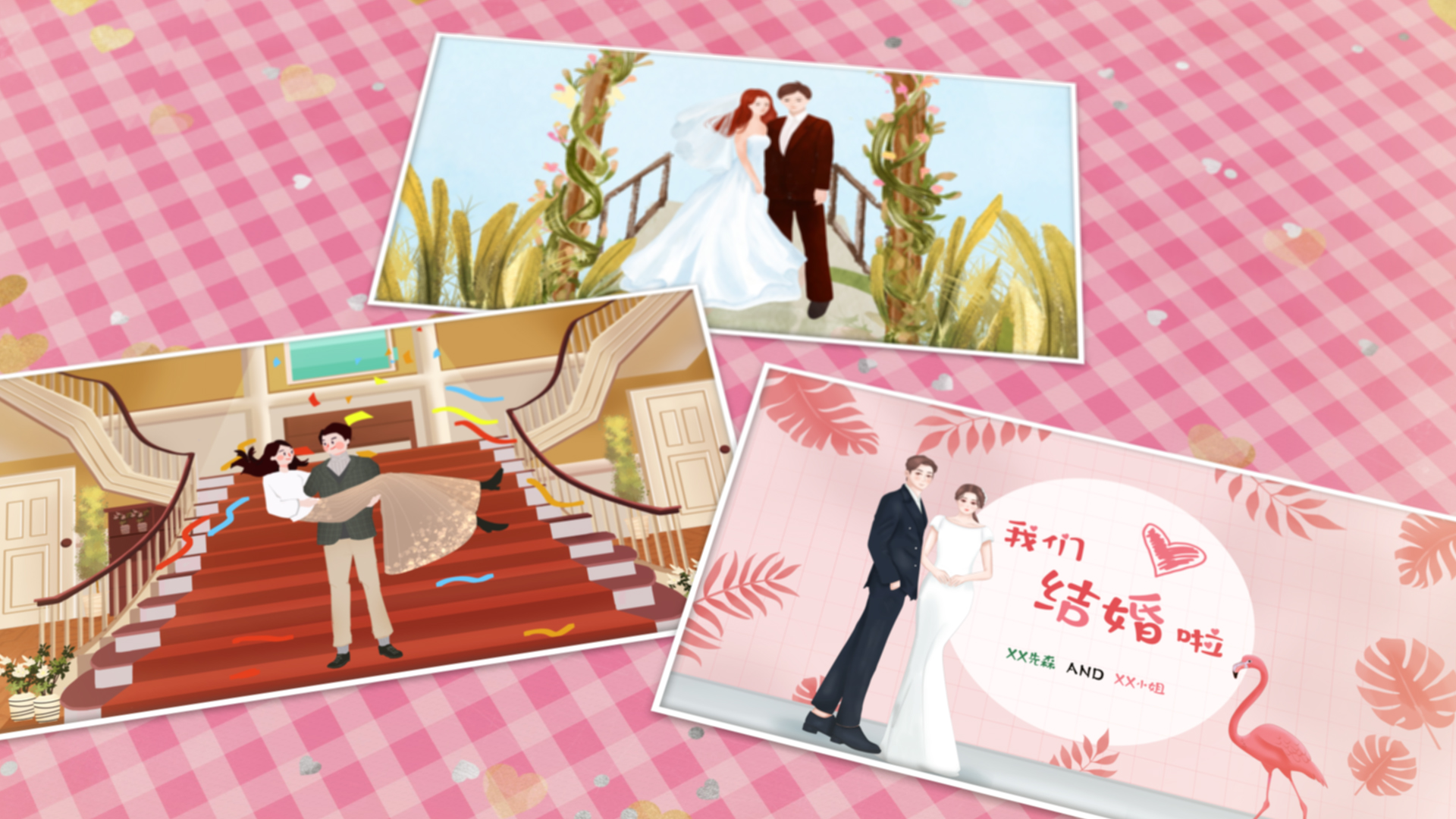唯美清新婚礼婚庆照片展示ae模板视频的预览图