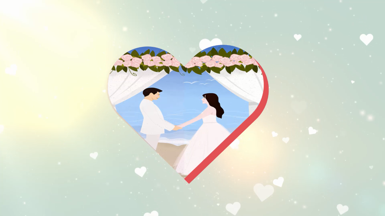 创意卡通展示爱情表白AE模板视频的预览图